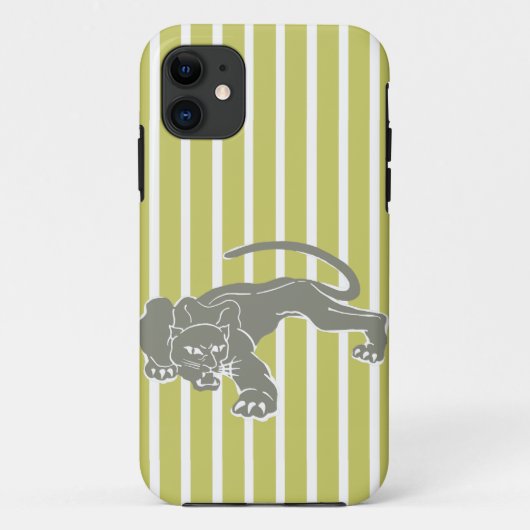 Khaki Safari Stripe met luipaard Case-Mate iPhone Case (Achterkant)