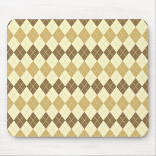 Khaki Schotse Tartan-Patroon Muismat