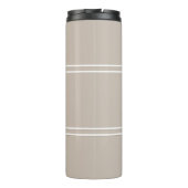 Khaki Tan Personalized Monogram Initialen Drink Thermosbeker (Achterkant)