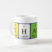 Khalid tasse de nom de table périodique (Devant gauche)