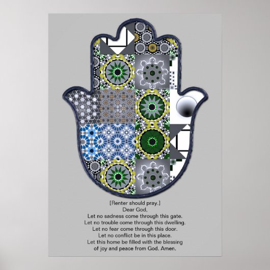 Khamsa Hand Poster Design 2 Renter Upscale (Devant)