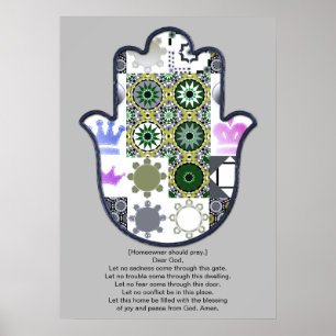 Khamsa Hand Poster Ontwerp 1 Eigenaar Luxe