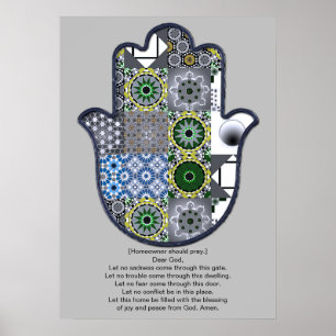 Khamsa Hand Poster Ontwerp 2 Eigenaar Luxe