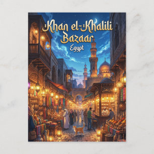 Khan el-Khalili Bazaar Egypte Briefkaart