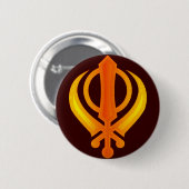 Khanda Ronde Button 5,7 Cm (Voorkant /achterkant)