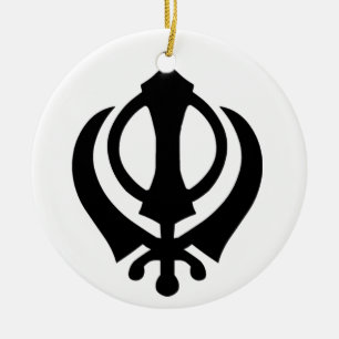 Khanda Sikh Symbol Keramisch Ornament
