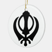 Khanda Sikh Symbol Keramisch Ornament (Links)