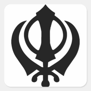 Khanda Sikh Symbool Vierkante Sticker