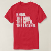 KhanKhan Achternaam Khan Achternaam Khan Achternaa T-shirt (Design voorkant)