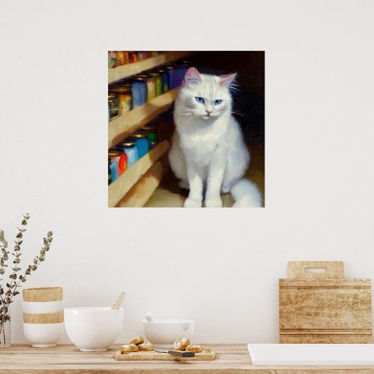 Khao Manee Cat Poster (Keuken)