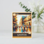 Khartoem, Soedan | schilderij Briefkaart (Staand voorkant)