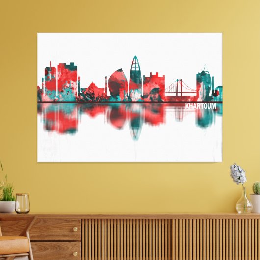 Khartoem Sudan Skyline Canvas Afdruk (Insitu (Woonkamer))