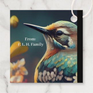 Khem Hummingbird Garden Folie 1/4" voorgepunchte T Bedankjes Labels