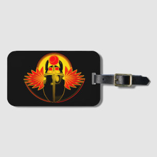 Kherpi God van de Rising Sun, de sjaalkever. Bagagelabel