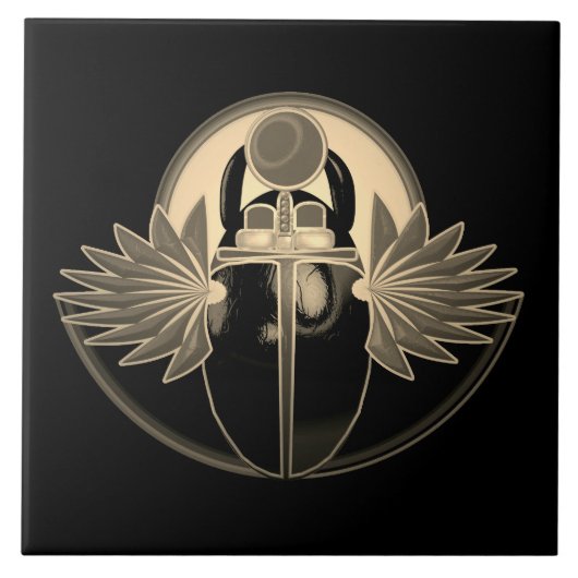 Kherpi God van de stijgende zon, het oude Egypte Tegeltje (Voorkant)