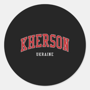 Kherson Oekraïne Hoge School Universiteit Stijl  Ronde Sticker