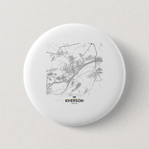 Kherson Oekraïne Kaart Vlag Ronde Button 5,7 Cm