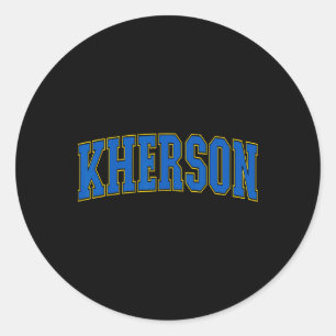 Kherson Oekraine Liefhebbers Patriottische Trotse Ronde Sticker