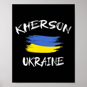 Kherson Oekraine Souvenir Oekraïense Land Vlag Br Poster
