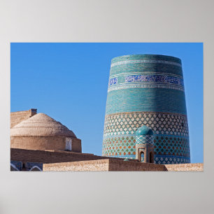 Khiva, Oezbekistan - Islam Khodja Minaret Poster