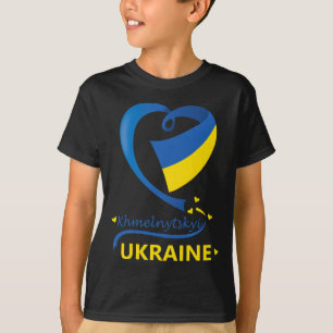 Khmelnytskyi Oekraine Nationale Vlag Hart Embleem T-shirt
