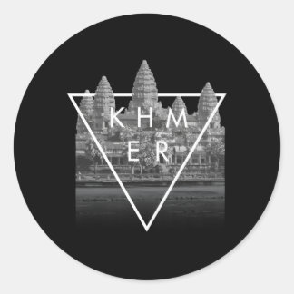 Khmer Cambodjaans Esthetisch Angkor Wat Ronde Sticker