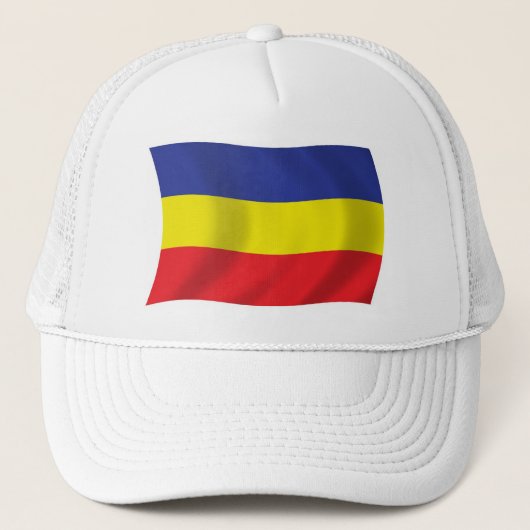 Khmer Kampuchea Krom Vlag Hoed Trucker Pet (Voorkant)