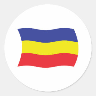 Khmer Kampuchea Krom Vlagsticker Ronde Sticker