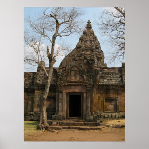Khmer Kasteel ... Buriram, Isaan, Thailand Poster