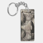 Khmer Stenen Gezicht ... Bayon Tempel, Cambodja Sleutelhanger (Voorkant Links)