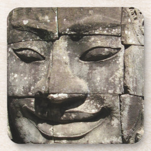 Khmer Stone Face ... Bayon Temple, Cambodja Drankjes Onderzetter