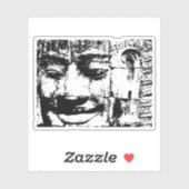 Khmer Stone Face ... Bayon Temple, Cambodja Sticker (Vel)