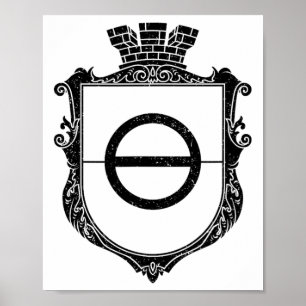 Khmut Oekraïne Wapen Vlag Donetsk Oblast Poster