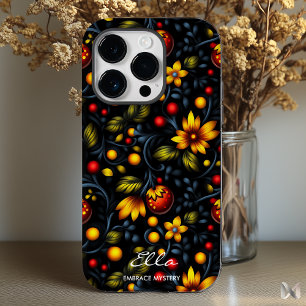 Khokhloma Bloemrijke Elegantie - Moderne Draai aan Case-Mate iPhone 14 Pro Hoesje