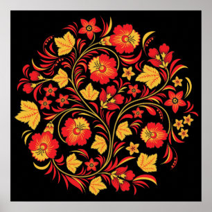 Khokhloma Hohloma Russisch Folk Art Poster
