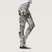Khokhloma Muted Seaweed Pattern Leggings (Rechts)