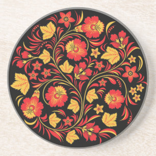 Khokhloma Russisch Folk Art Onderzetter
