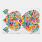 KHS Colorful Watercolor Heart Formes Serviette de (Horizontal)
