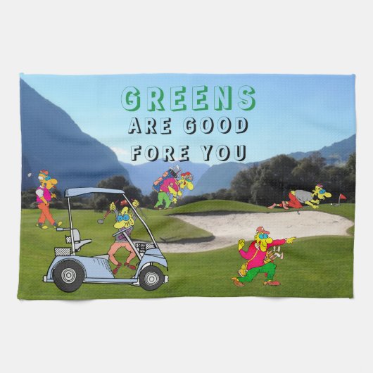 KHS Golf greens zijn goed voor je keukenhanddoeken (Horizontaal)