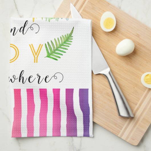 KHSWatercolor Whimsical Boho Rainbow Serviette de  (Quart Plié)