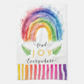 KHSWatercolor Whimsical Boho Rainbow Serviette de (Vertical)