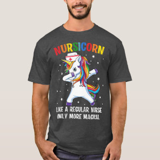 Ki Dabbing Unicorn Nursicorn Nurse Costume Lover T-shirt