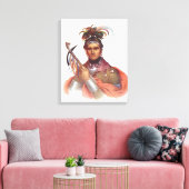 Ki-On-Twog-Ky of 'Complanter', een Seneca Chief Canvas Afdruk (Insitu (Woonkamer))