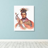 Ki-On-Twog-Ky of 'Complanter', een Seneca Chief Canvas Afdruk (Insitu (Houten vloer))