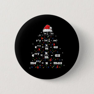 Ki Wiskunde Teacher Christmas Matching Kostuum Wis Ronde Button 5,7 Cm