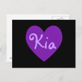 Kia in het Paars Briefkaart (Voorkant / Achterkant)