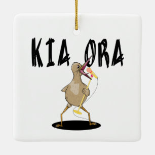 Kia Ora Kiwi Keramisch Ornament
