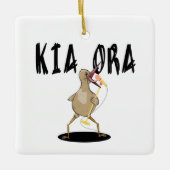 Kia Ora Kiwi Keramisch Ornament (Voorkant)
