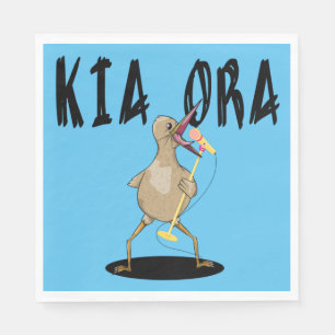 Kia ora Kiwi Maori Groet Servet