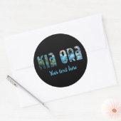 KIA ORA KIWI PAUA ROUND STICKER (Envelop)